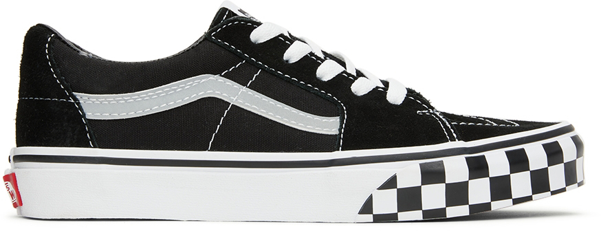 Vans Kids Black Checkerboard Sk8-Low Big Kids Sneakers Vans