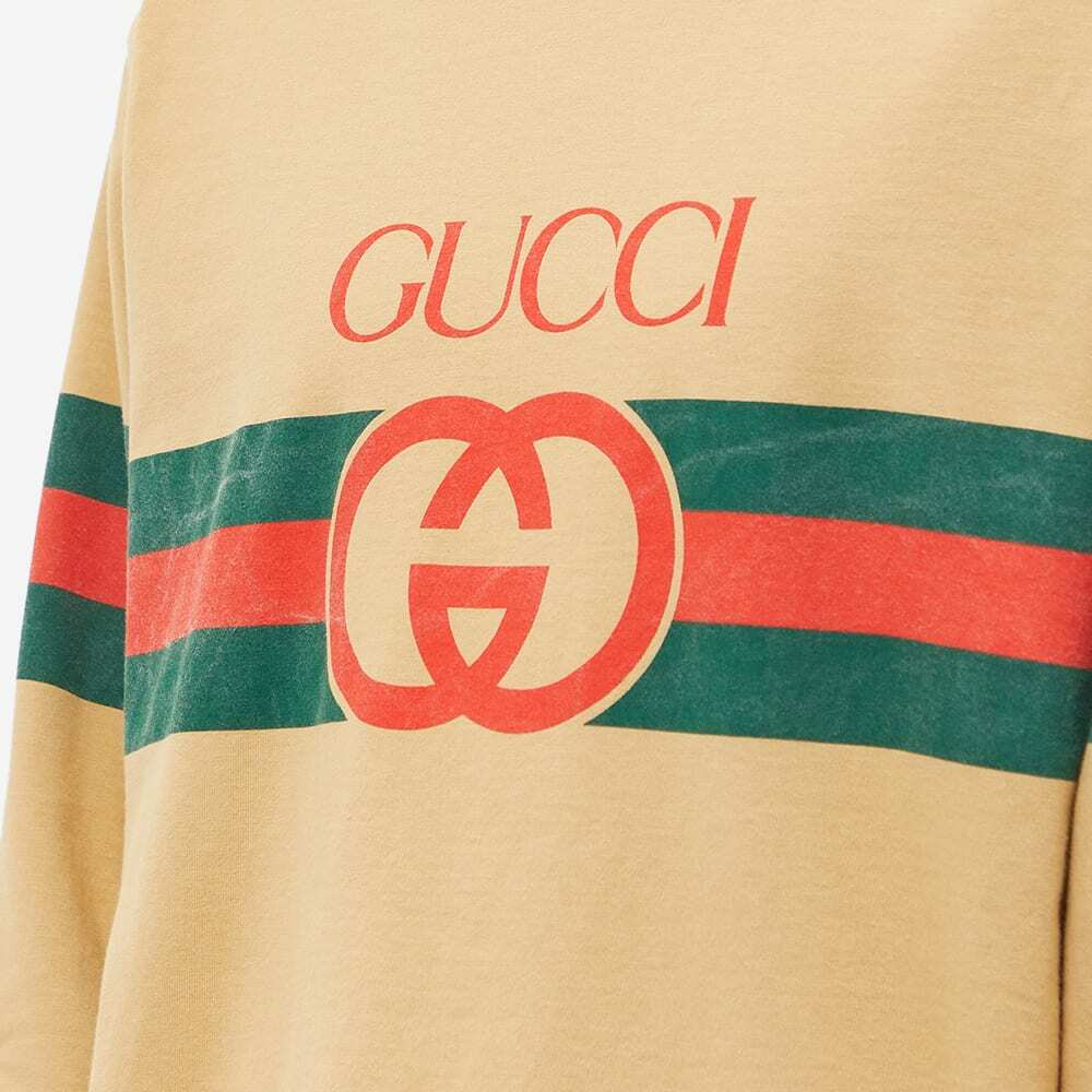 Gucci Men's Long Sleeve New Logo TShirt in Camel Gucci