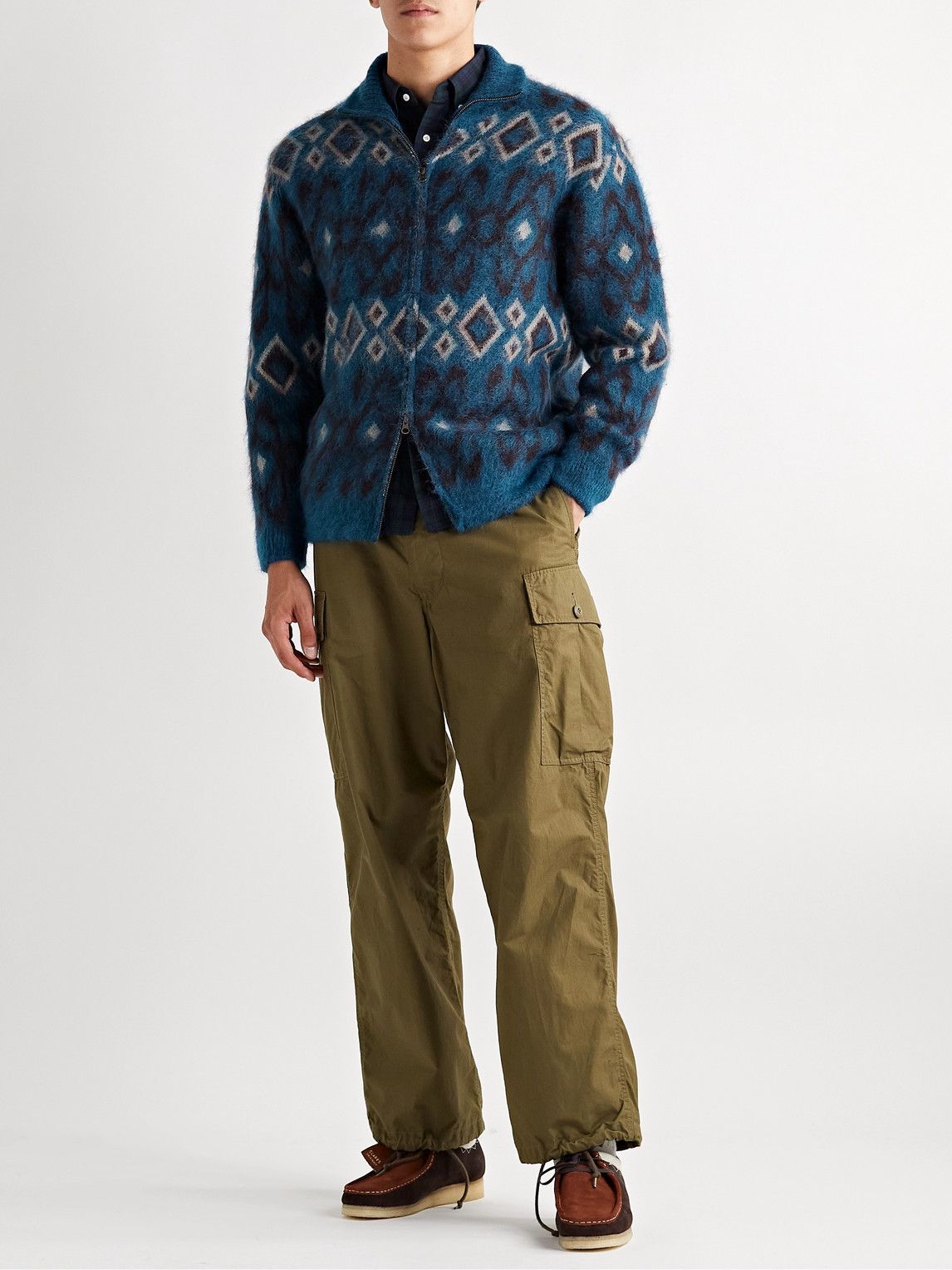 Beams Plus - Jacquard-Knit Mohair-Blend 