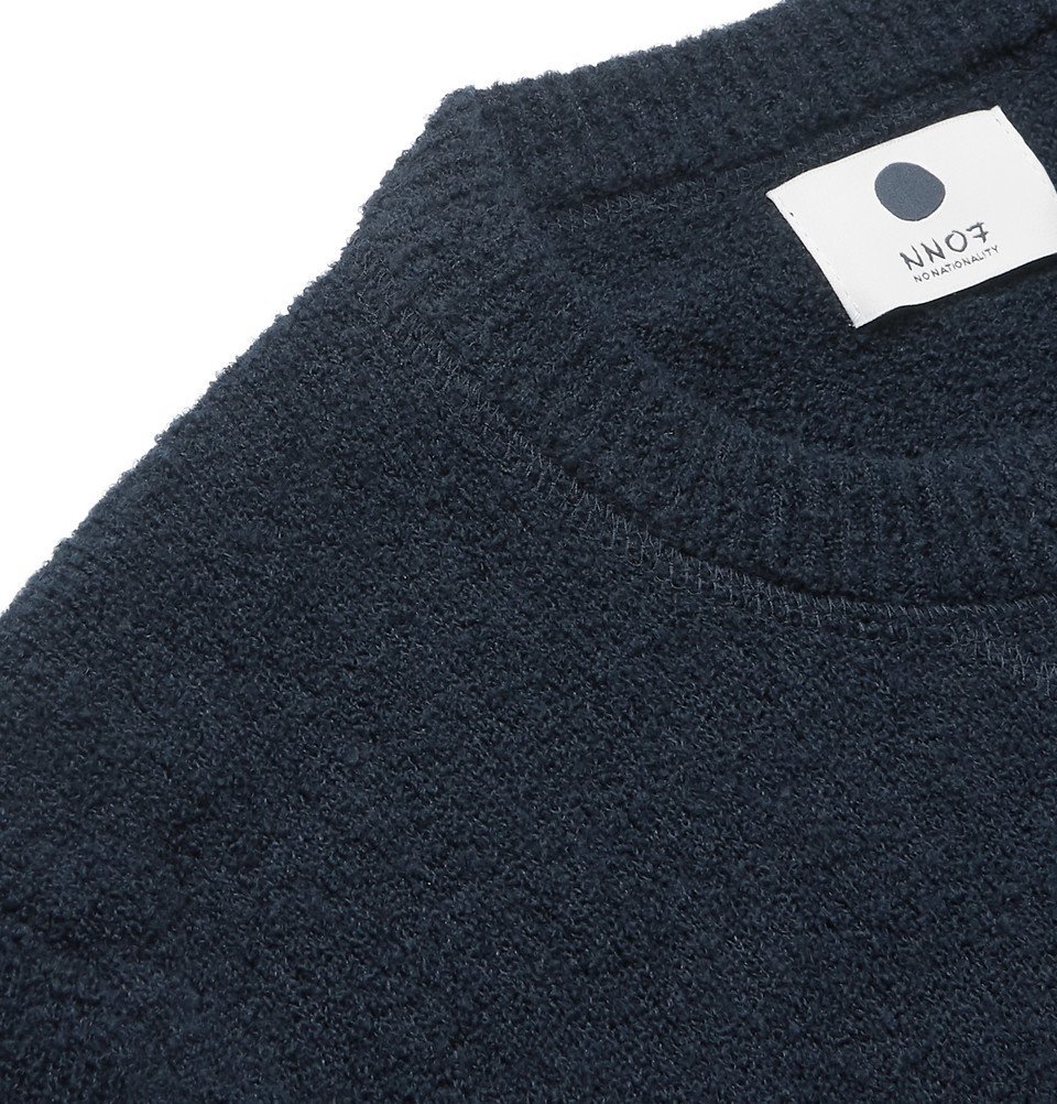 NN07 - Glen Bouclé-Knit Sweater - Men - Navy NN07