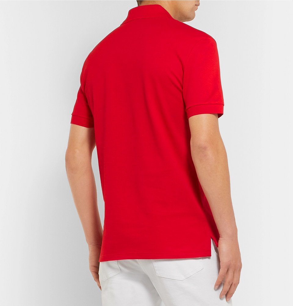 Givenchy - Slim-Fit Logo-Embroidered Cotton-Piqué Polo Shirt - Red Givenchy