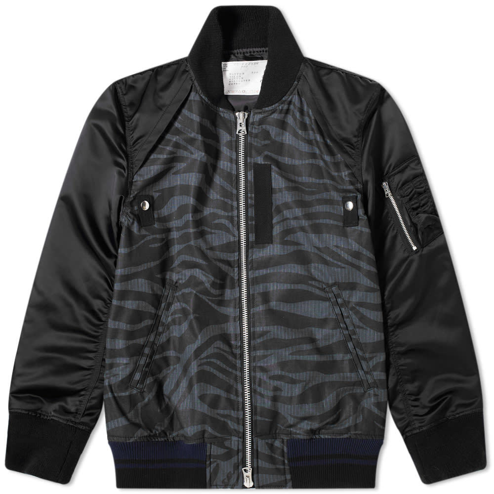 Sacai Zebra Print Bomber Jacket Sacai