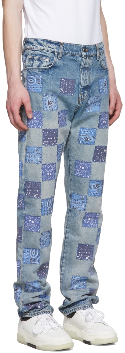 AMIRI Blue Bandana Jeans Amiri