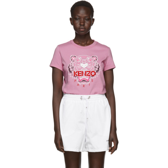 Kenzo Pink Limited Edition Bleached Tiger T-Shirt Kenzo