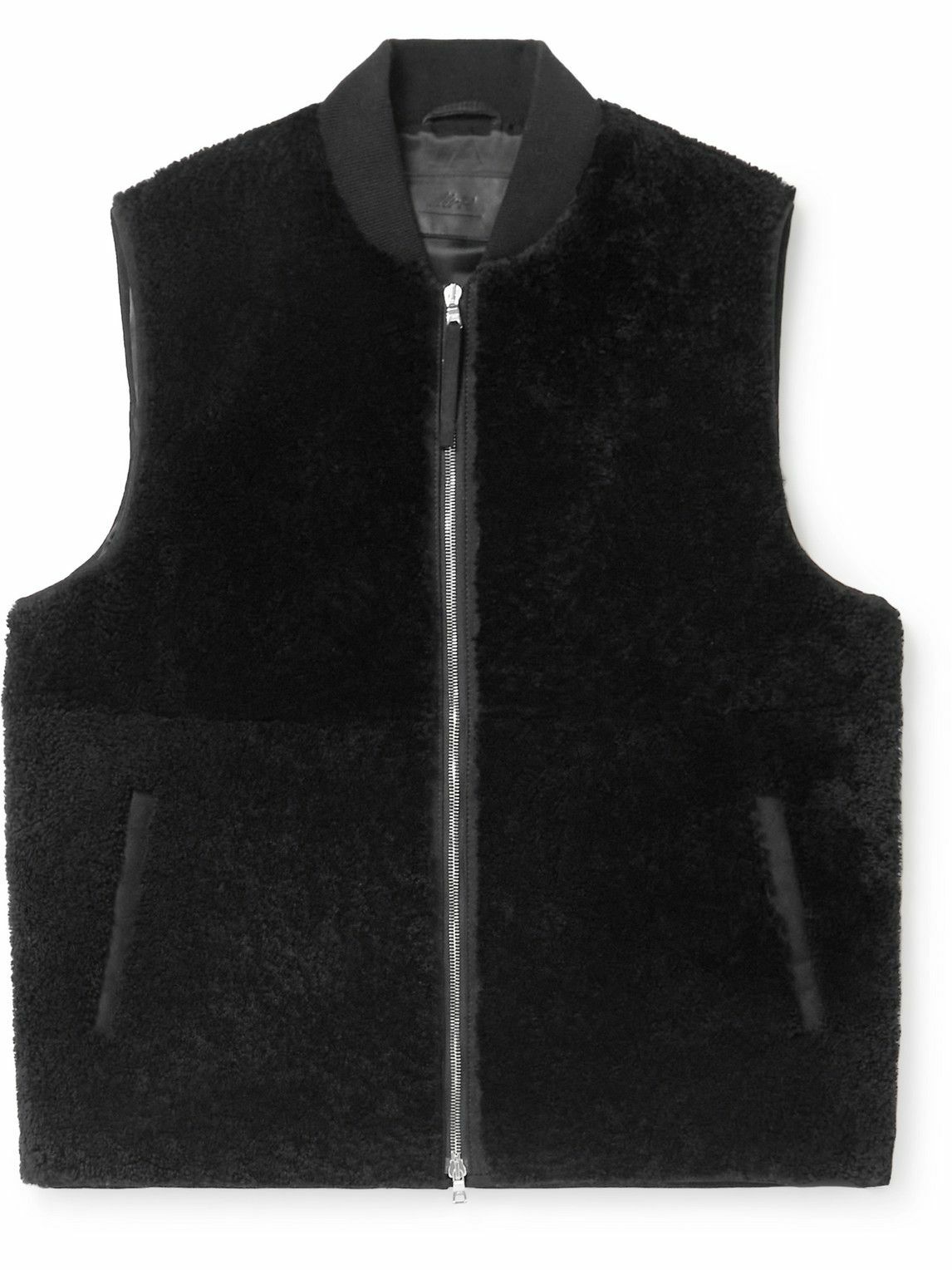 Mr P. - Shearling Fleece Gilet - Black Mr P.