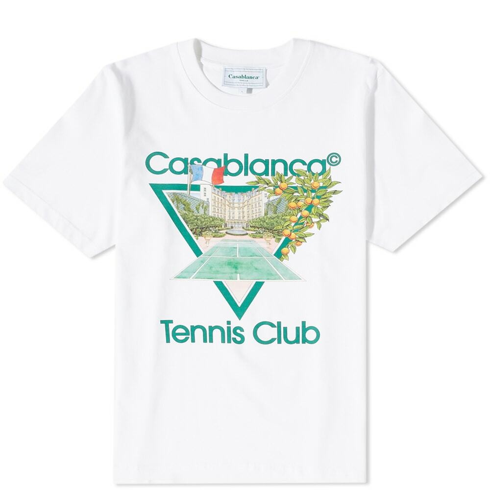 Casablanca Men's Tennis Club Icon T-Shirt in White Casablanca
