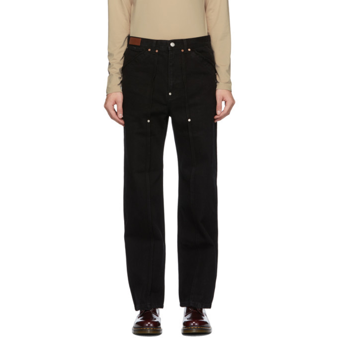 Andersson Bell Black Matt Raw-Cut Jeans Andersson Bell