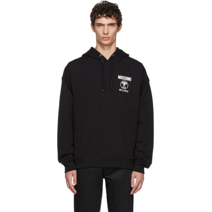 Moschino Black Subtle Logo Hoodie Moschino