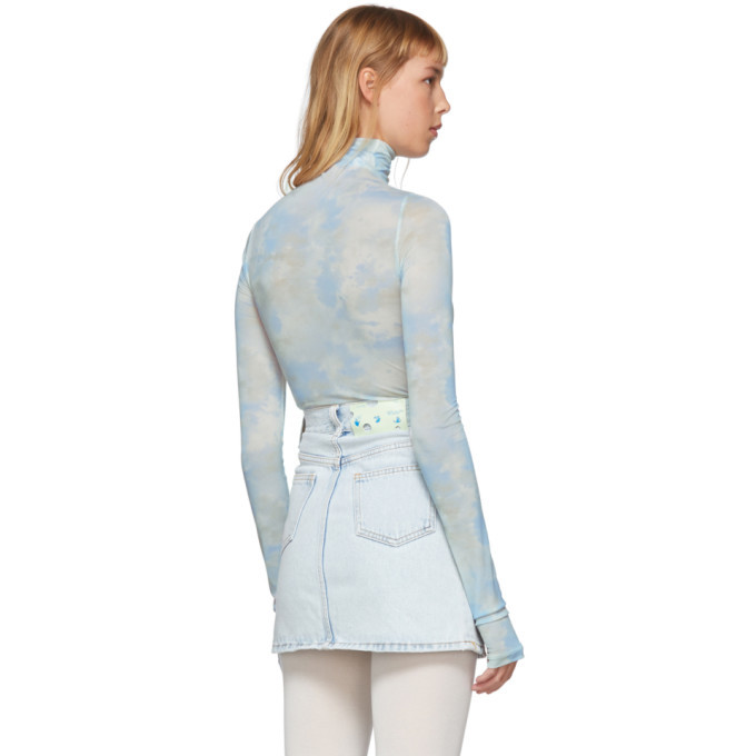 off white turtleneck blue