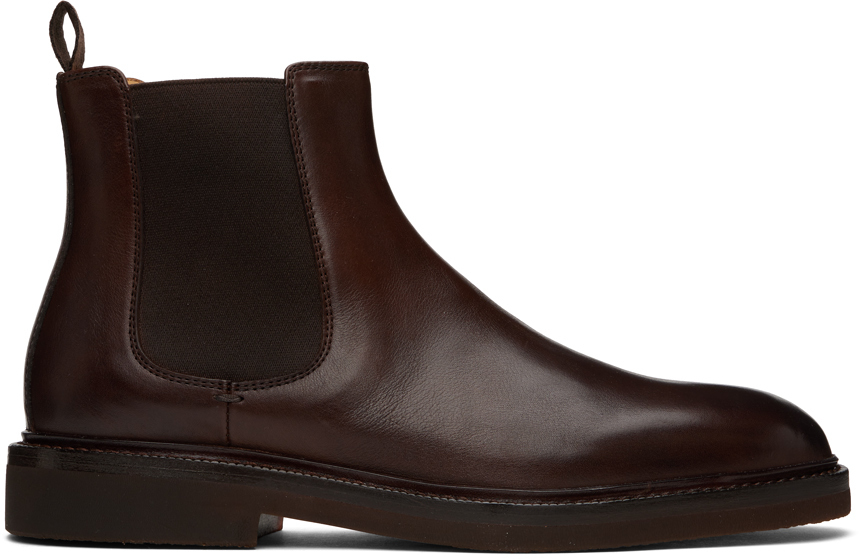 Brunello Cucinelli Brown Natural Chelsea Boots Brunello Cucinelli