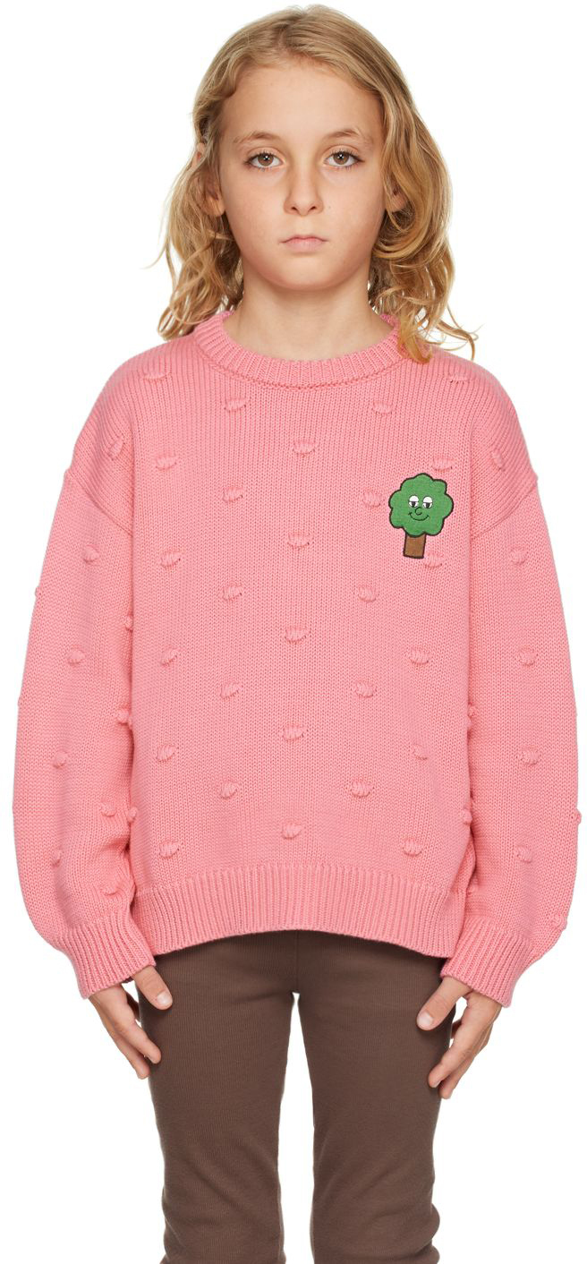 The Campamento Kids Pink Happy Tree Sweater