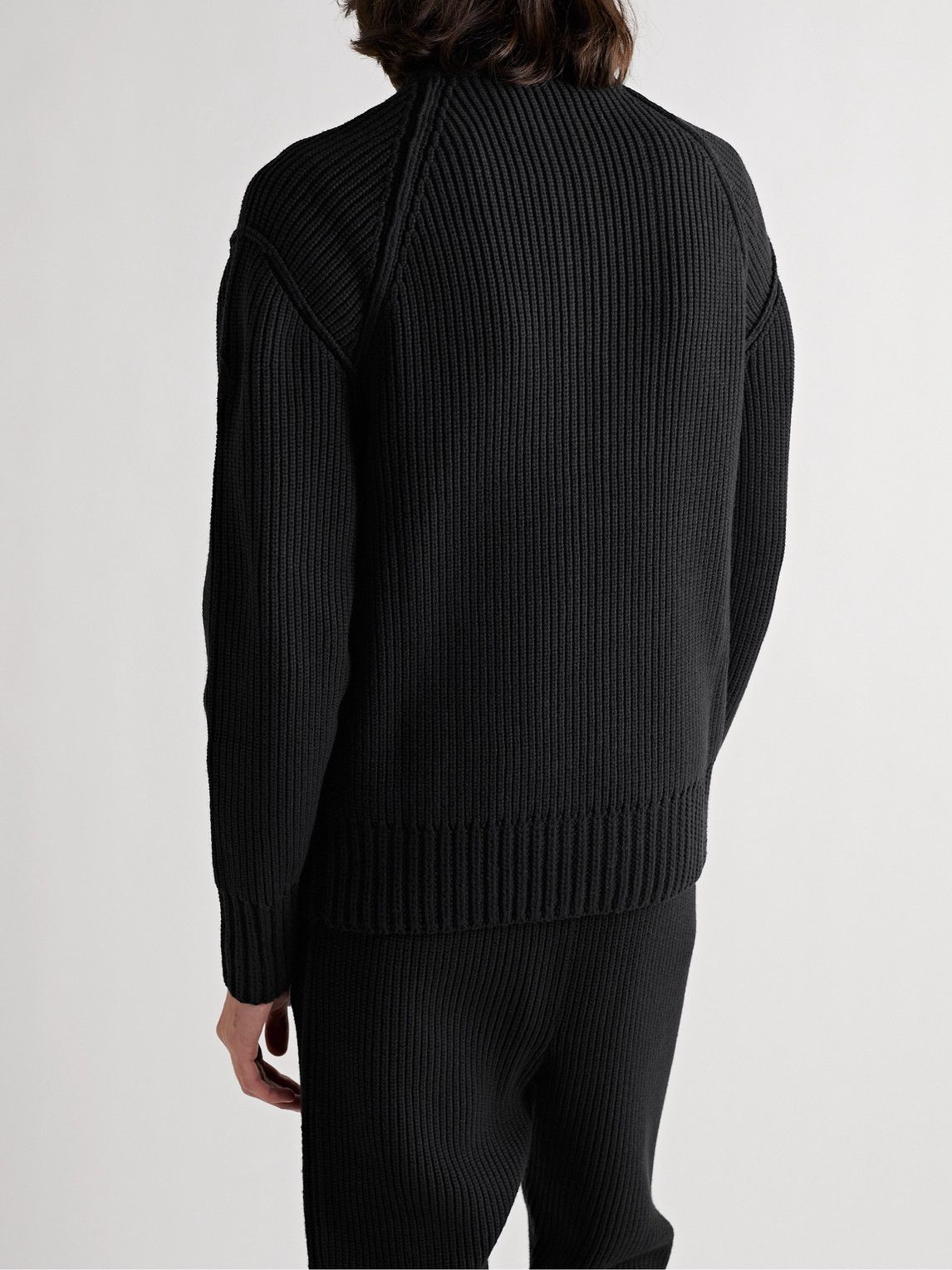 Moncler Genius - 6 Moncler 1017 ALYX 9SM Ribbed-Knit Half-Zip Sweater ...
