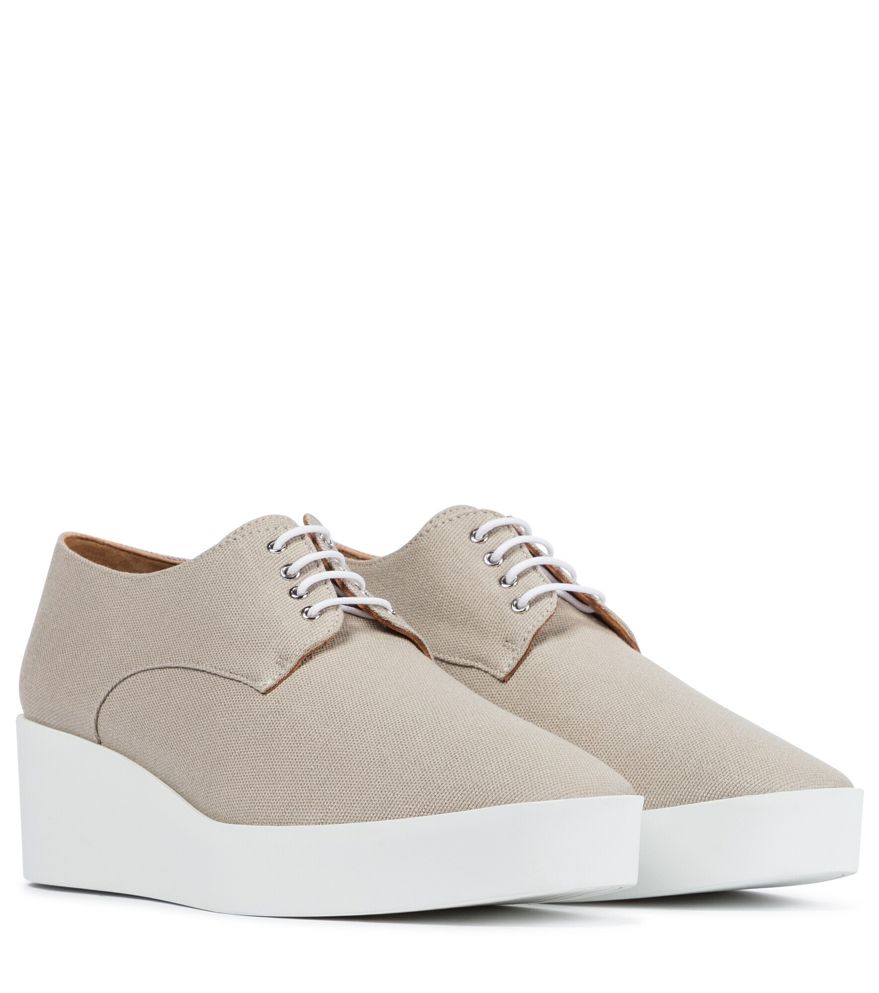 Clergerie Lindsi platform canvas Derby shoes Clergerie