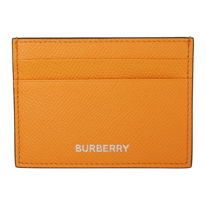 Orange Sandon Business Card Holder Burberry