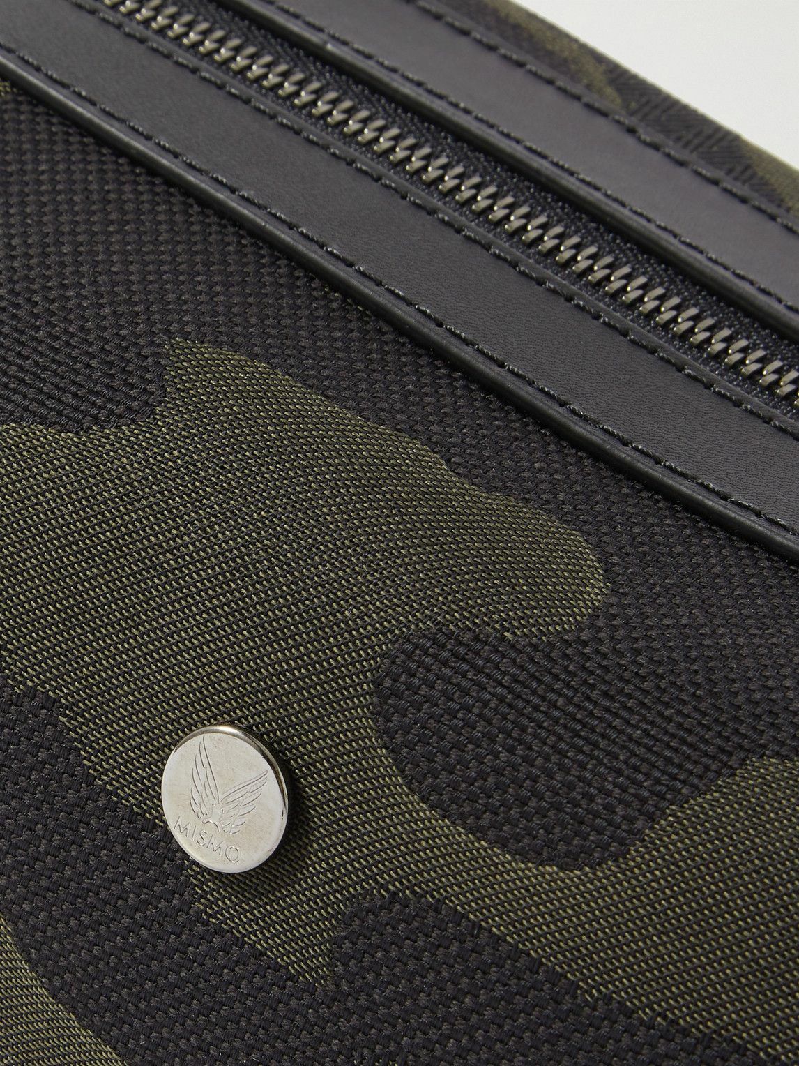 Mismo LeatherTrimmed Canvas Wash Bag Mismo