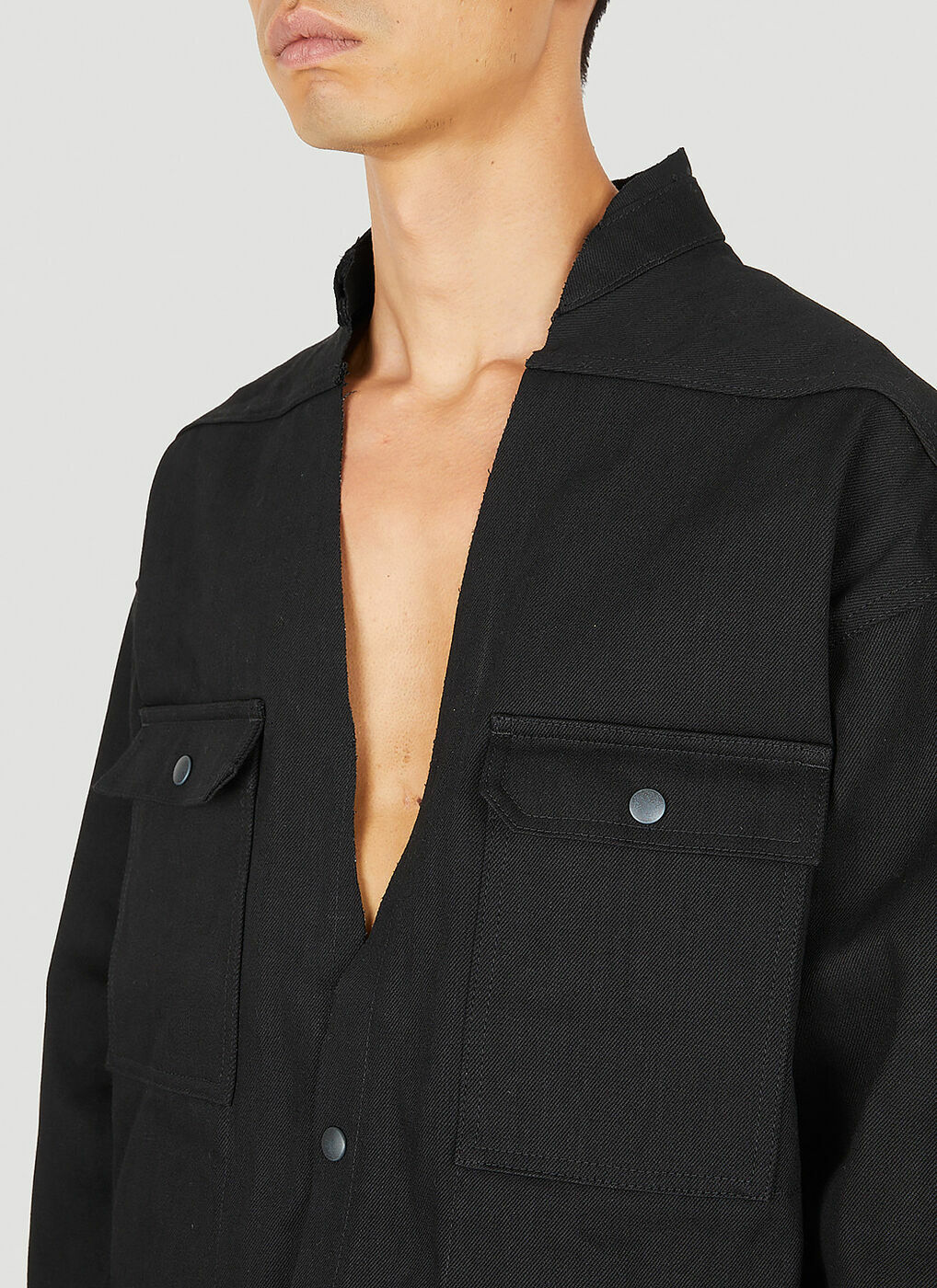 Oversized Denim Jacket in Black
