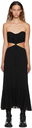 Reformation Black Riya Midi Dress