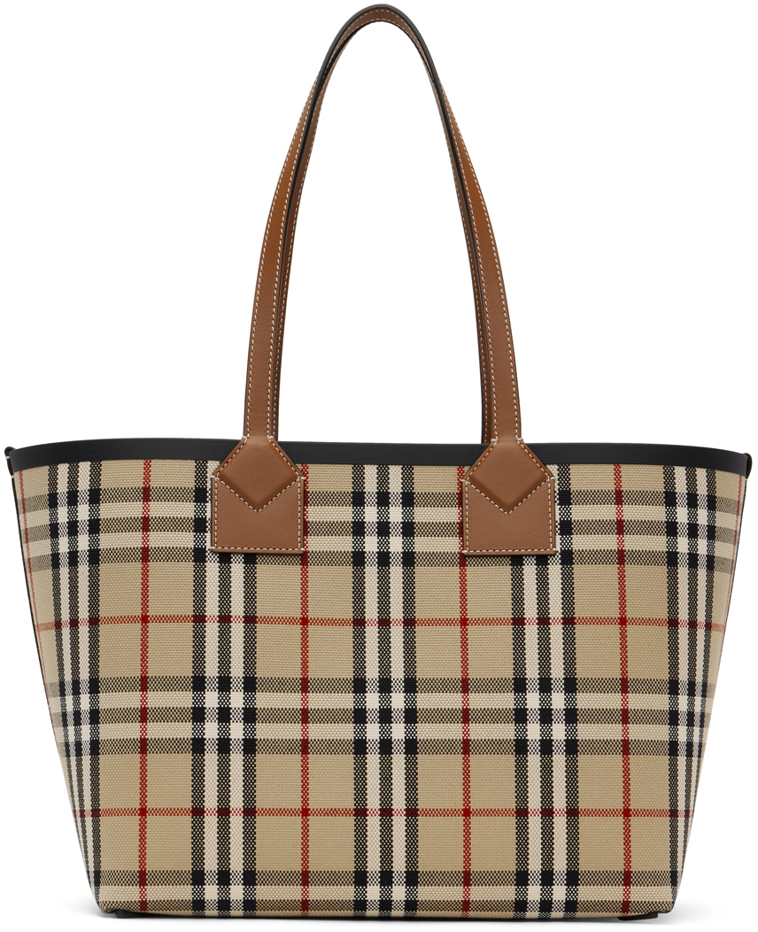 Burberry Brown Small London Tote Burberry