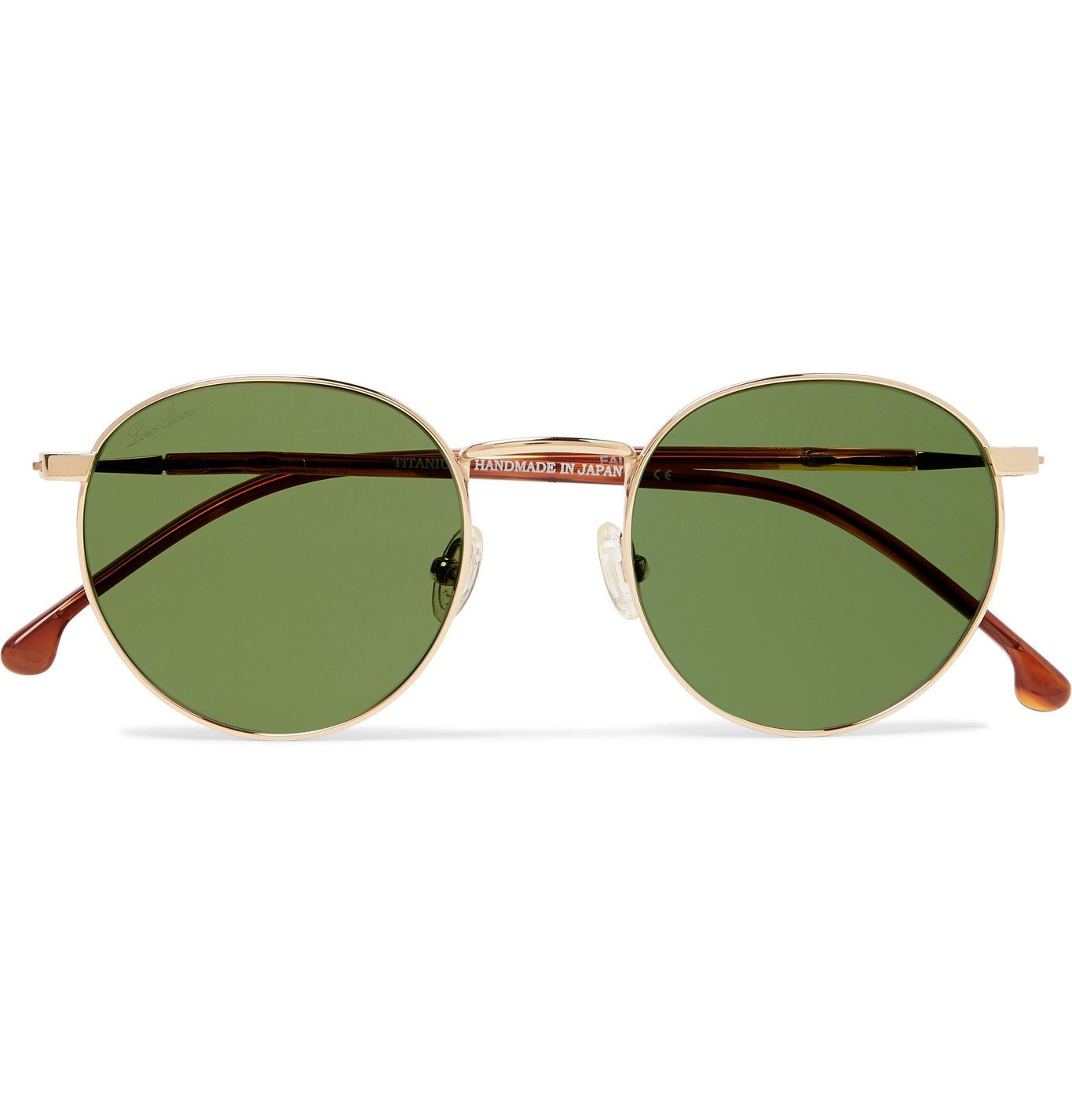 weekday round sunglasses with gold frame