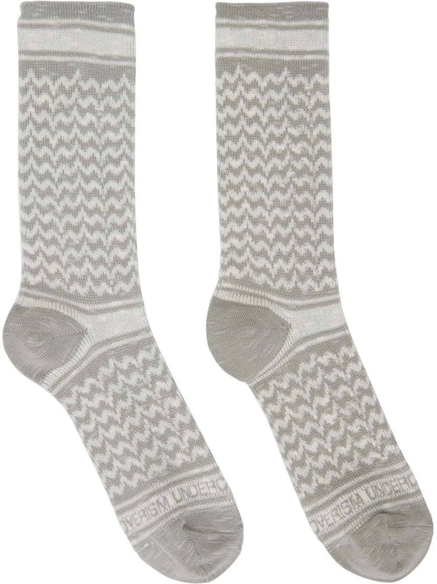 Undercoverism Gray Striped Socks Undercoverism