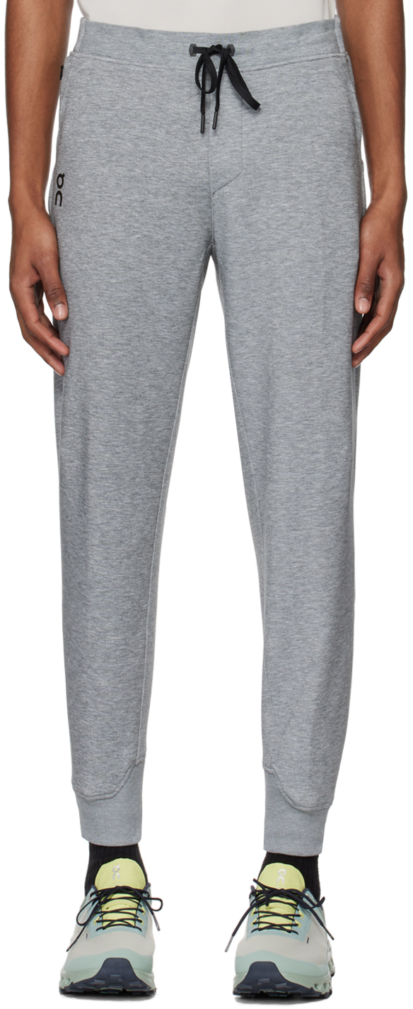 On Gray Drawstring Sweatpants On