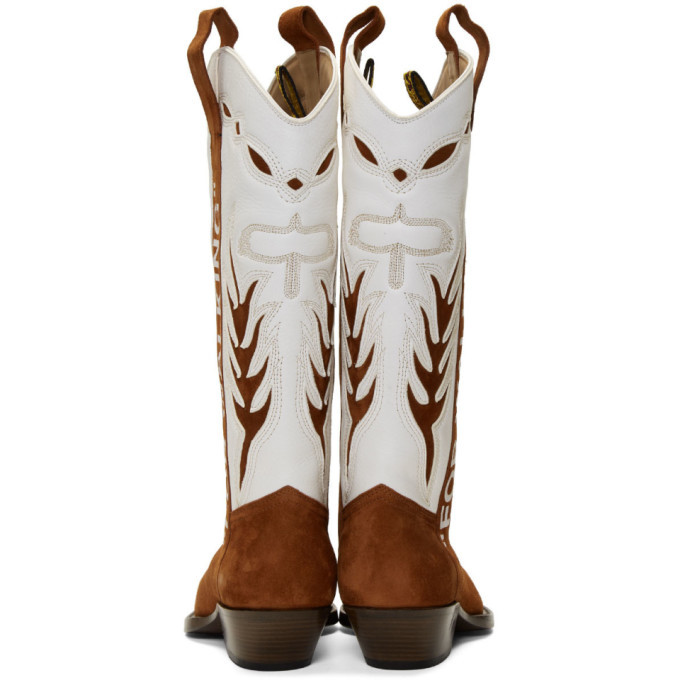 brown white cowboy boots