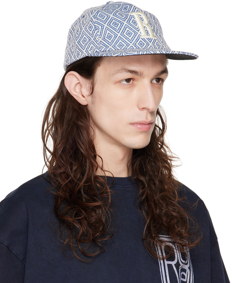 Rhude Blue & White Jacquard Cap Rhude