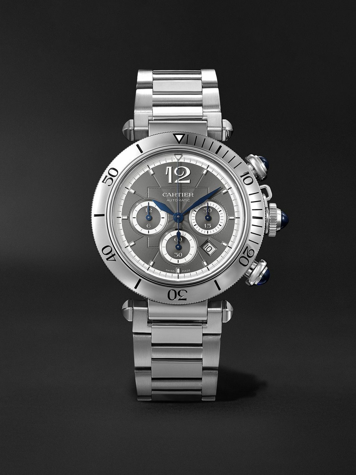 Cartier - Pasha de Cartier Automatic Chronograph 41mm Stainless Steel ...