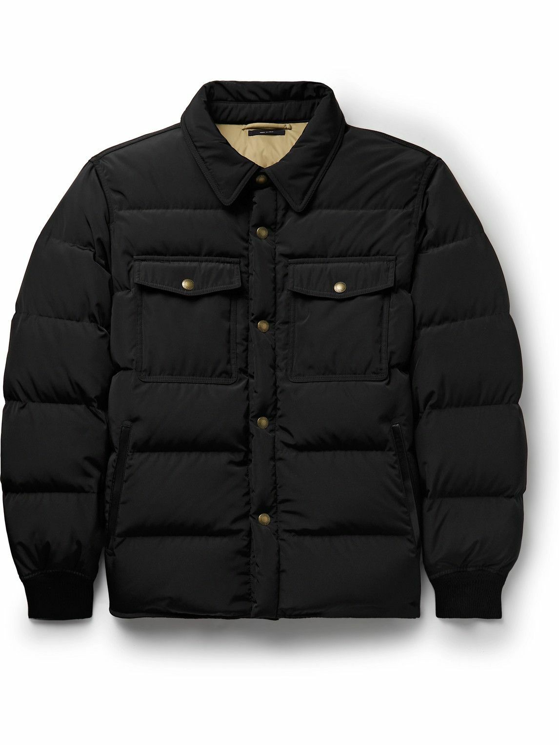 TOM FORD - Quilted Shell Down Shirt Jacket - Black TOM FORD
