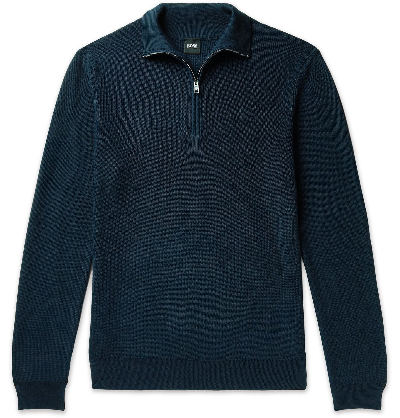 Hugo Boss - Icarlo Cotton Half-Zip Sweater - Blue Hugo Boss