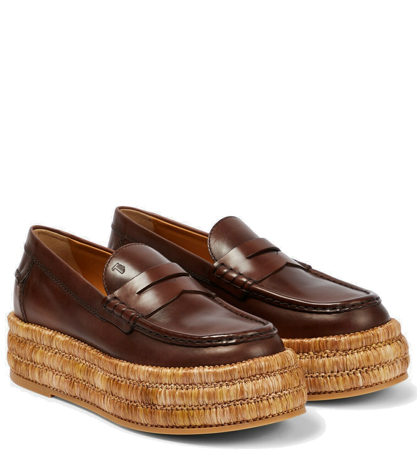 Tod's - Leather platform loafers Tod's