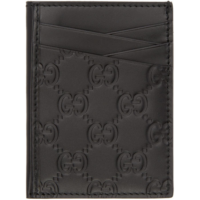 Gucci Black Gucci Signature Card Holder Gucci