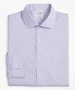 Brooks Brothers Men's Stretch Regent Regular-Fit Dress Shirt, Non-Iron Poplin English Collar Gingham | Lavender