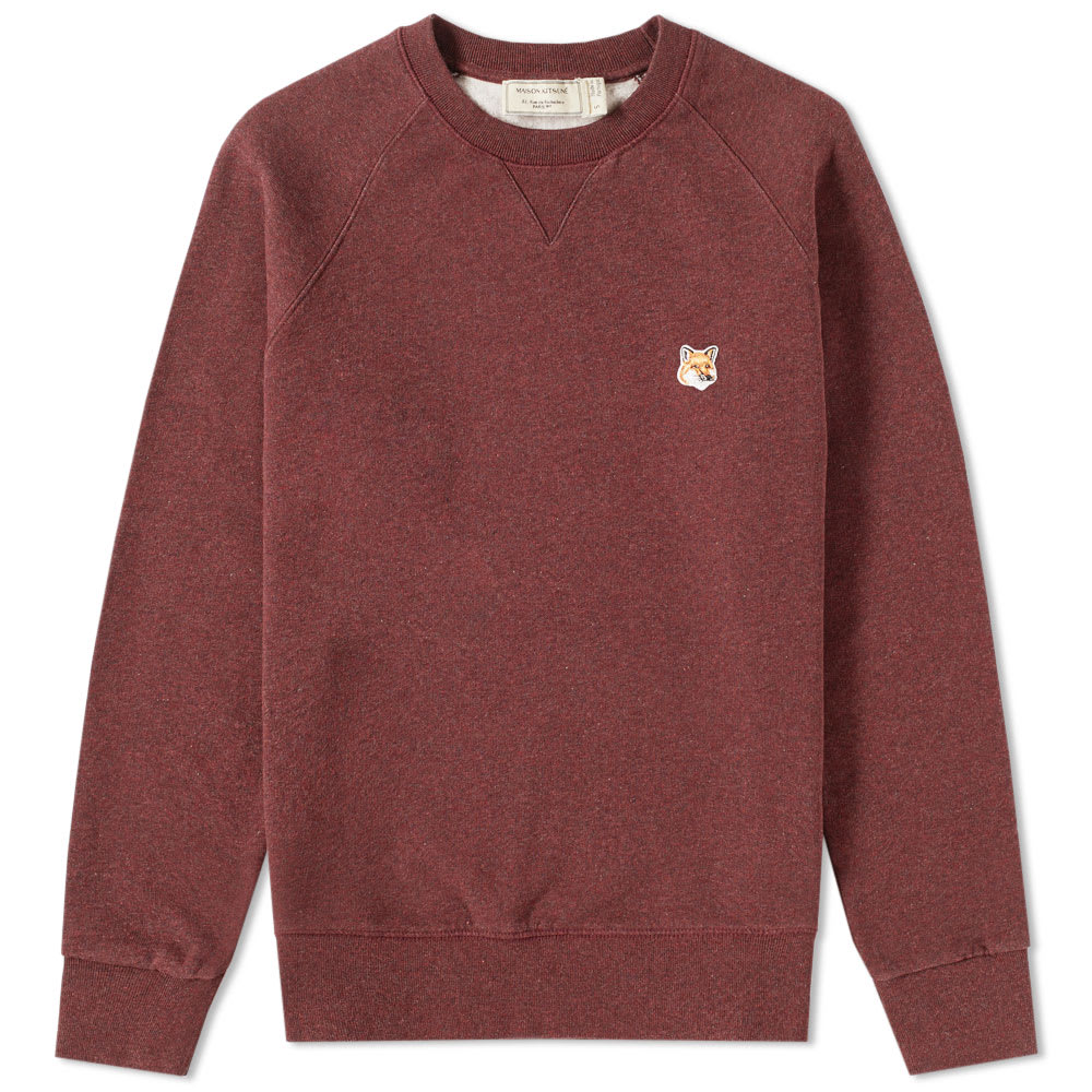 Maison KitsunÃ© Fox Head Patch Crew Sweat Maison Kitsune