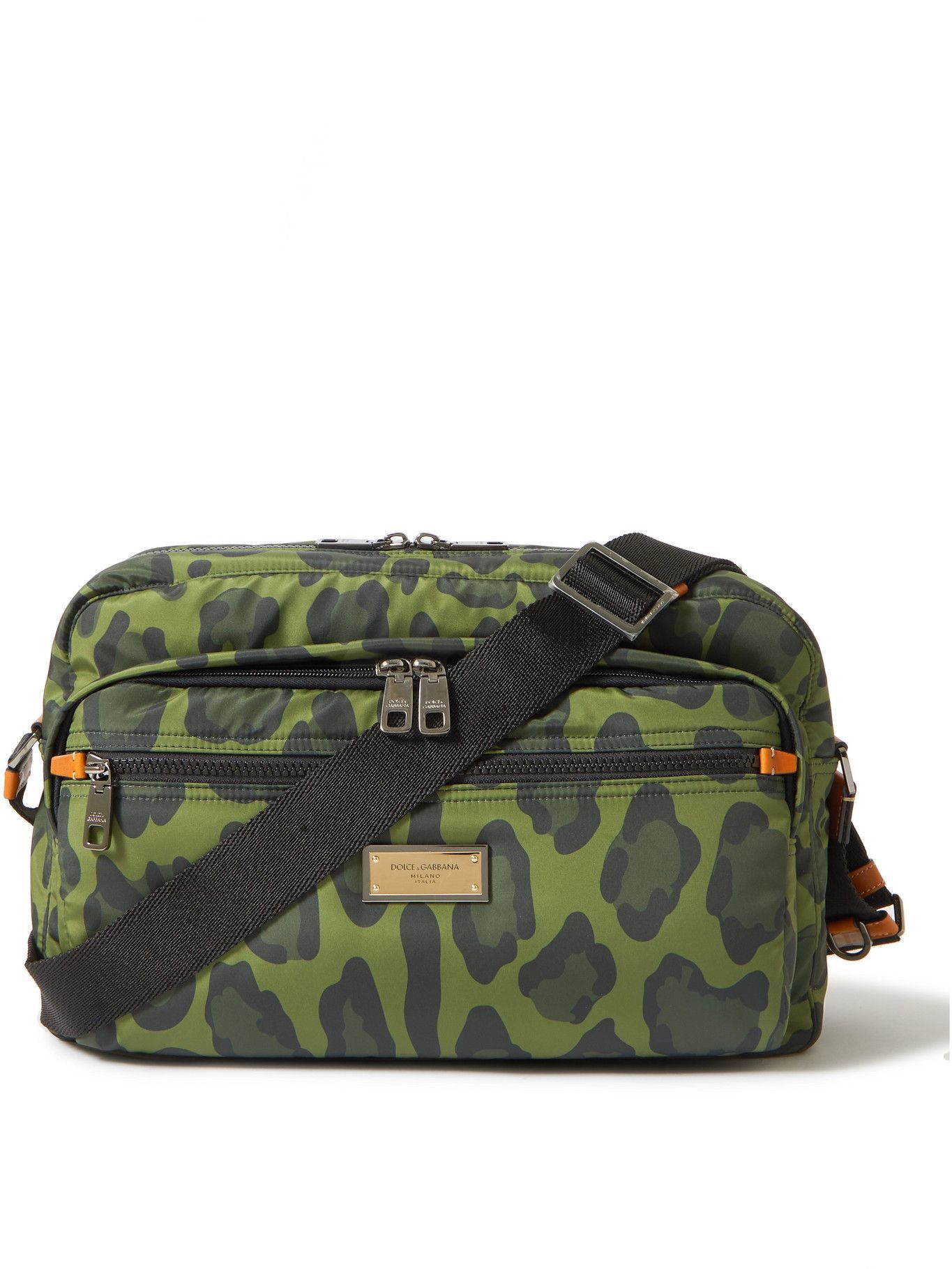 leopard print messenger bolsa