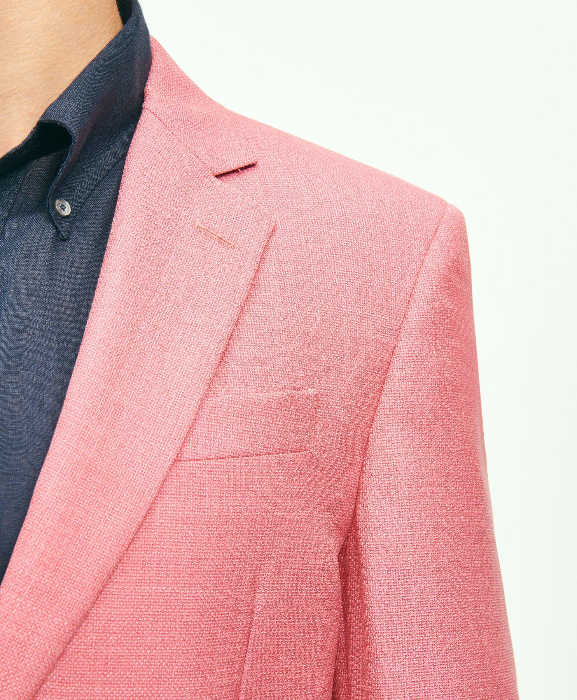 Brooks Brothers Men's Regent Regular-Fit Wool Hopsack Sport Coat | Dark Pink