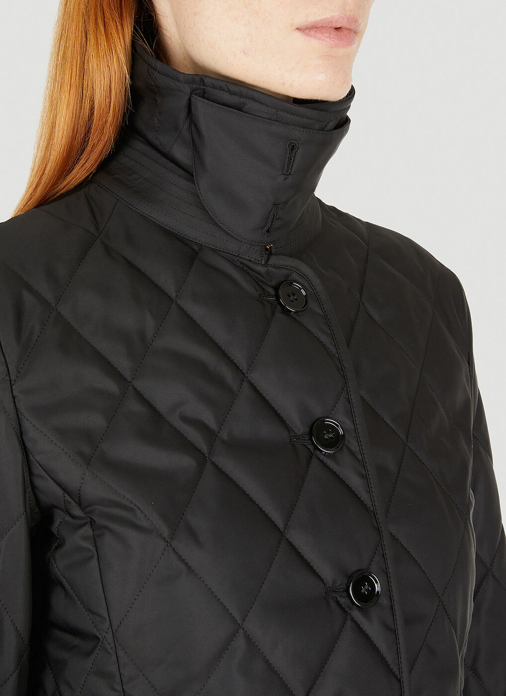 Fernleigh Quilted Jacket in Black Burberry