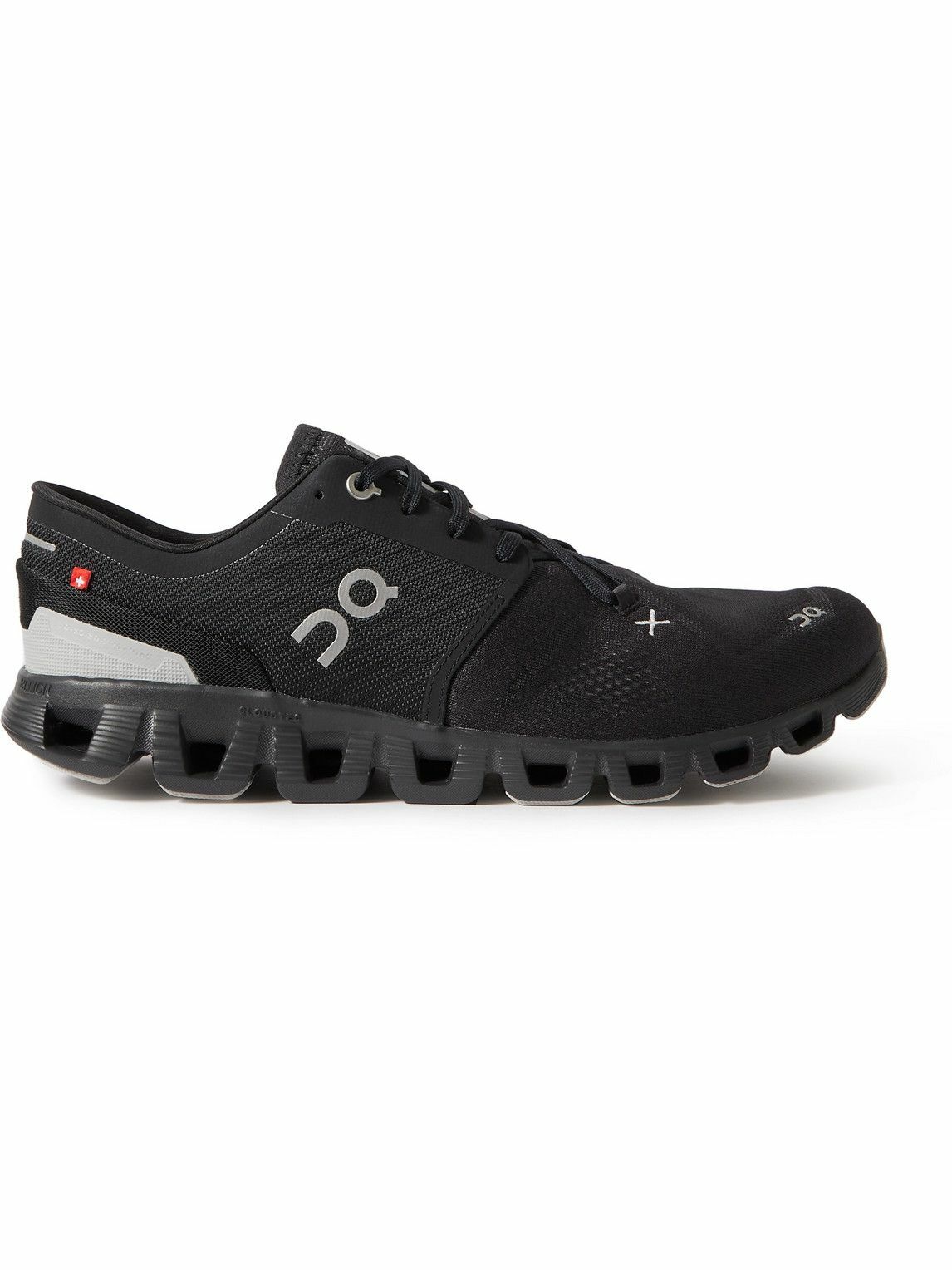 ON - Cloud X3 Rubber-Trimmed Mesh Running Sneakers - Black Onia