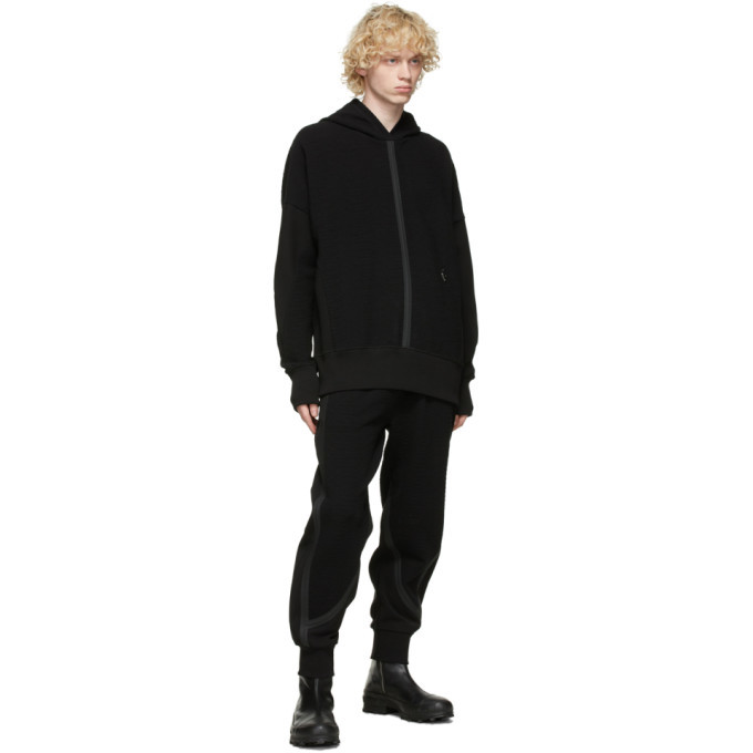 A Cold Wall Black Textured Rhombus Hoodie A Cold Wall