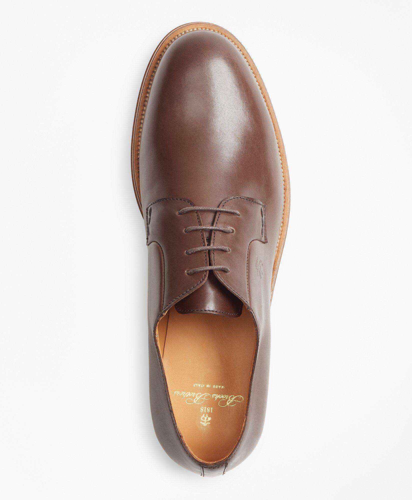 Brooks Brothers Men's Leather Lace-Up Shoes | Dark Brown