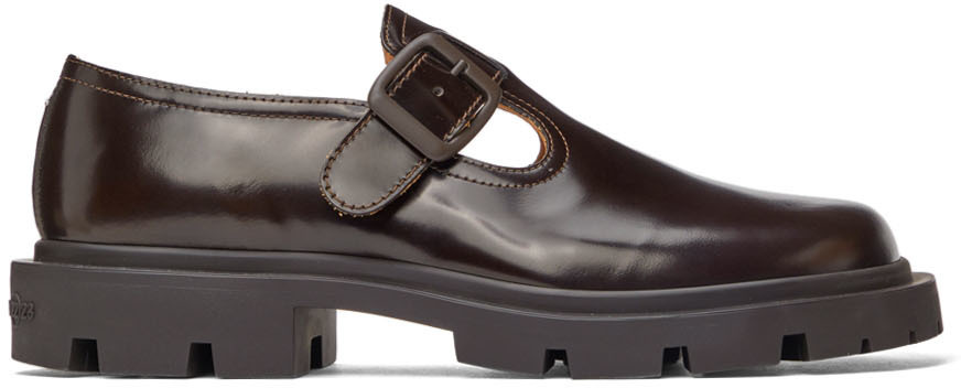 Maison Margiela Brown Mary-Jane Loafers Maison Margiela