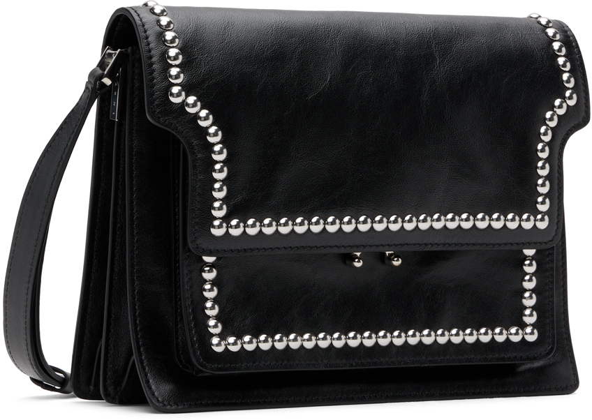 Marni Black Studded Messenger Bag Marni