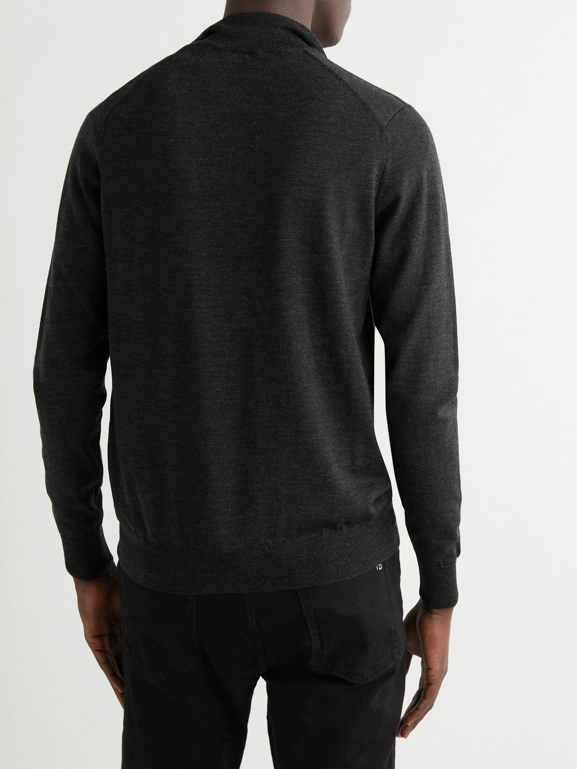 Sunspel - Cotton-Jersey Half-Zip Sweatshirt - Gray Sunspel