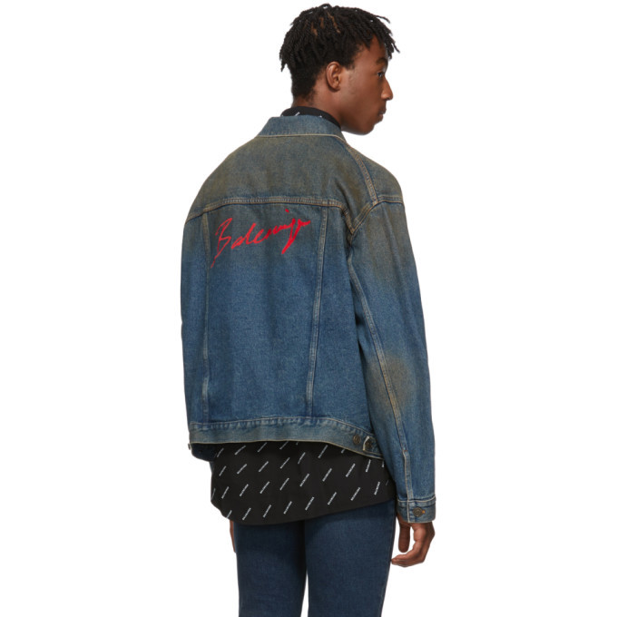 balenciaga signature denim jacket