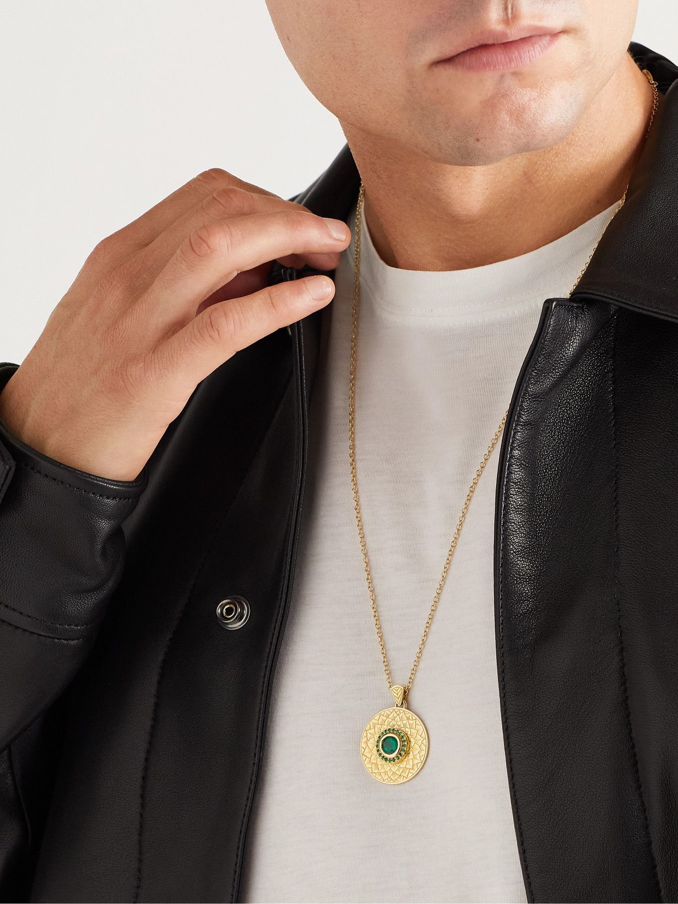 Duffy Jewellery - Gold Emerald Necklace 