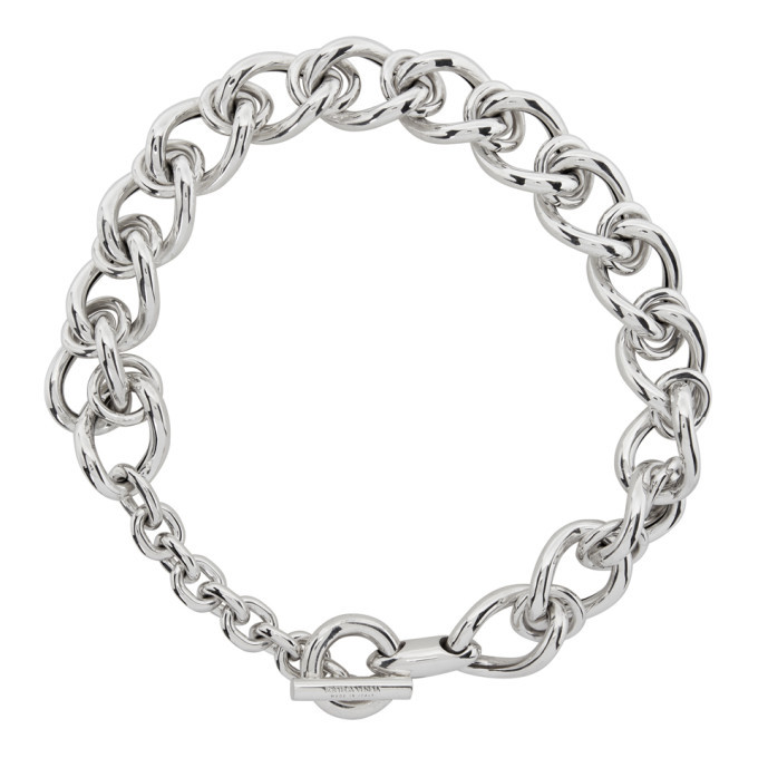 Bottega Veneta Silver Curb Chain Necklace Bottega Veneta