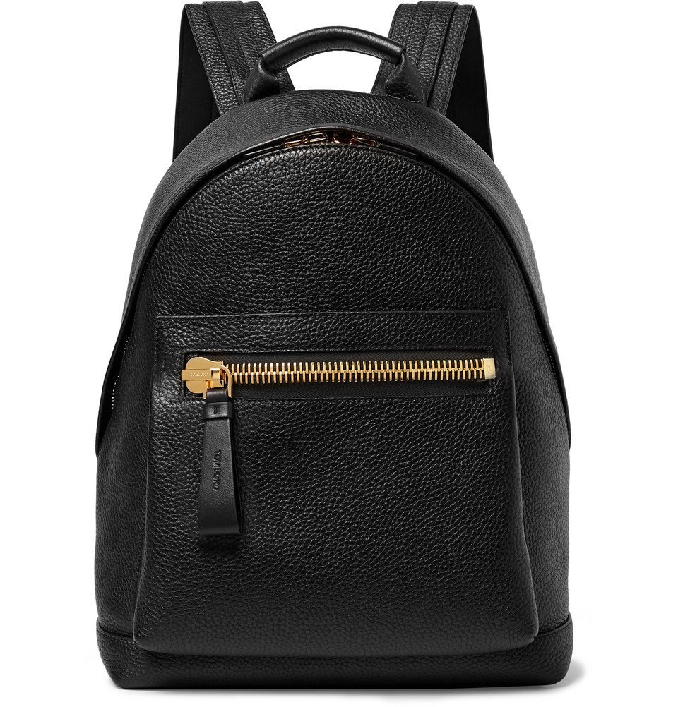 TOM FORD - Full-Grain Leather Backpack - Men - Black TOM FORD