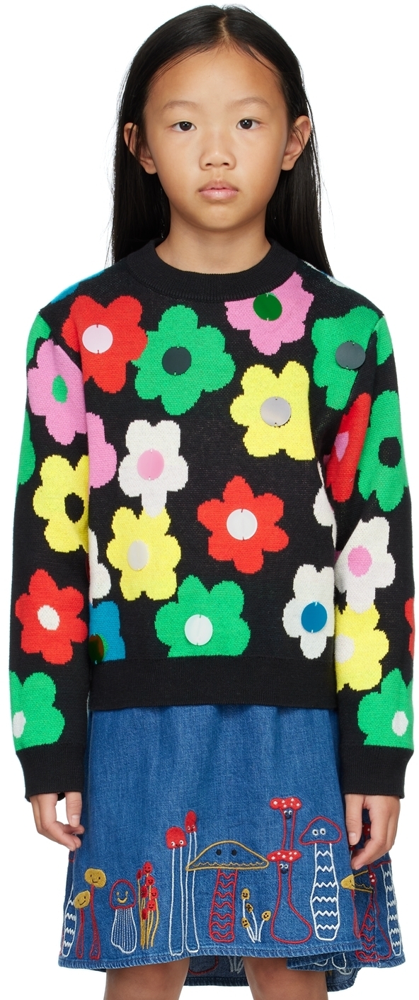 Sweat Fille Stella McCartney – Broderie Jardin – Ivoire – Taille 18-24 Mois