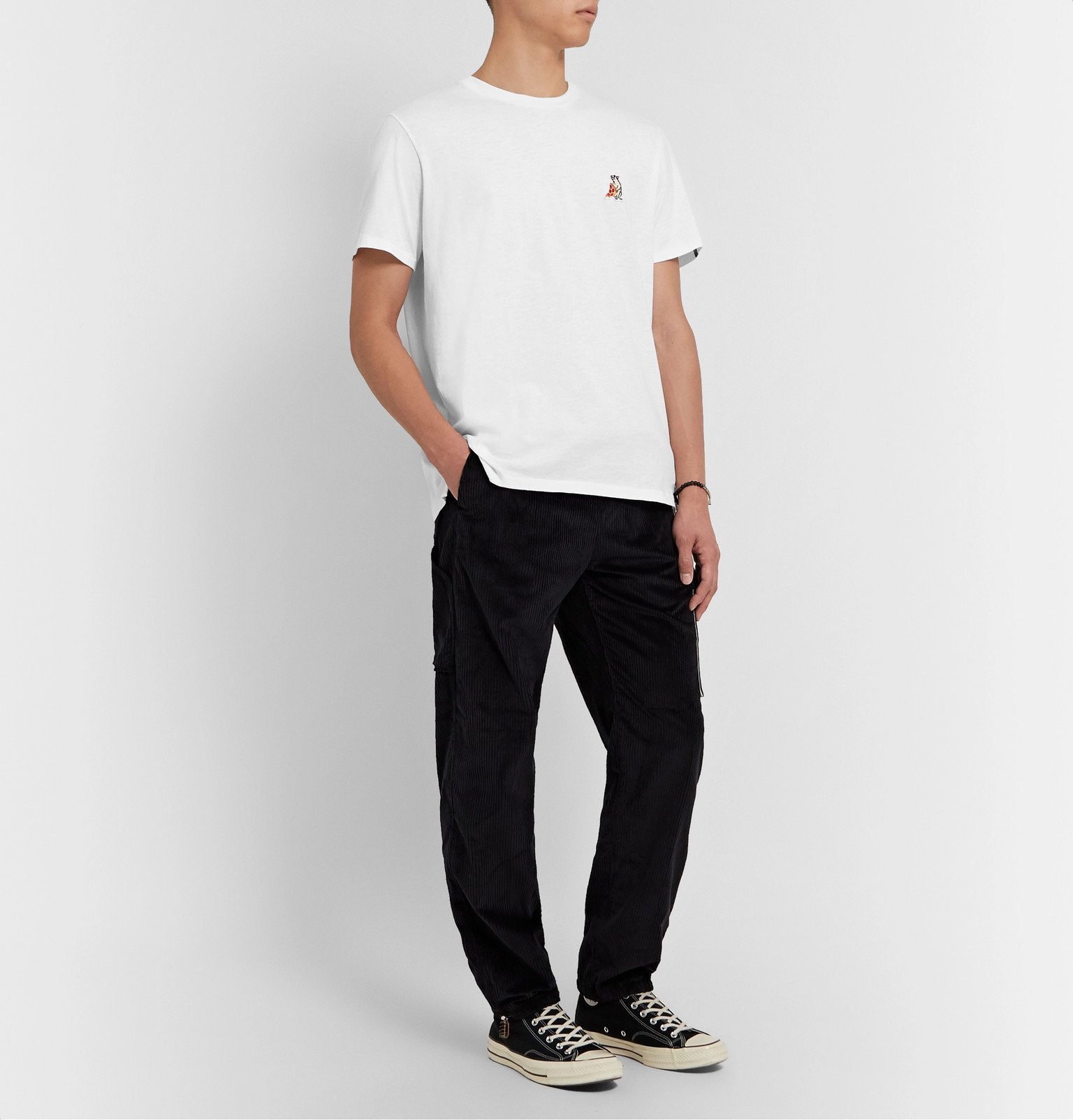 rag & bone - Logo-Appliquéd Cotton-Jersey T-Shirt - White Rag and Bone