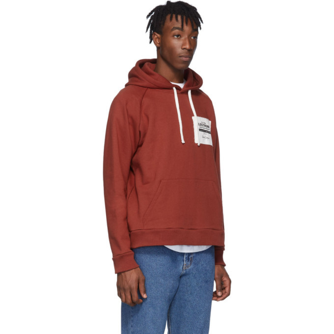 Second/Layer Red Oversized EBM Hoodie Second/Layer